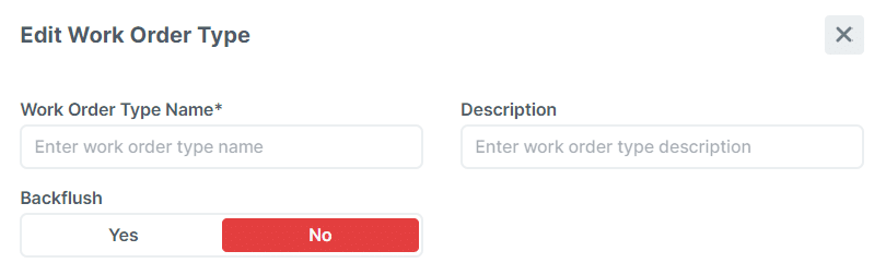 Define work order types quickly from Logiwa IO’s Data Setup screen.