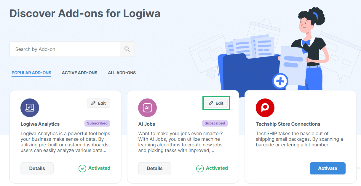 AI job optimization is a powerful add-on available in Logiwa IO